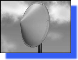 2.3 to 2.7 GHz Parabolic Reflector Antenna Series with Radome. WiMAX Antennas PCTEL model part MPRC2423 MPRC3623 MPRC Prime Focus Parabolic Reflector Antennas antenna 